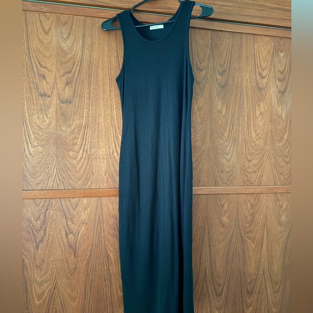 Marine Layer NWOT Black Ribbed Midi Dress - M